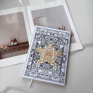 NWT Dior White and Gold Notebook